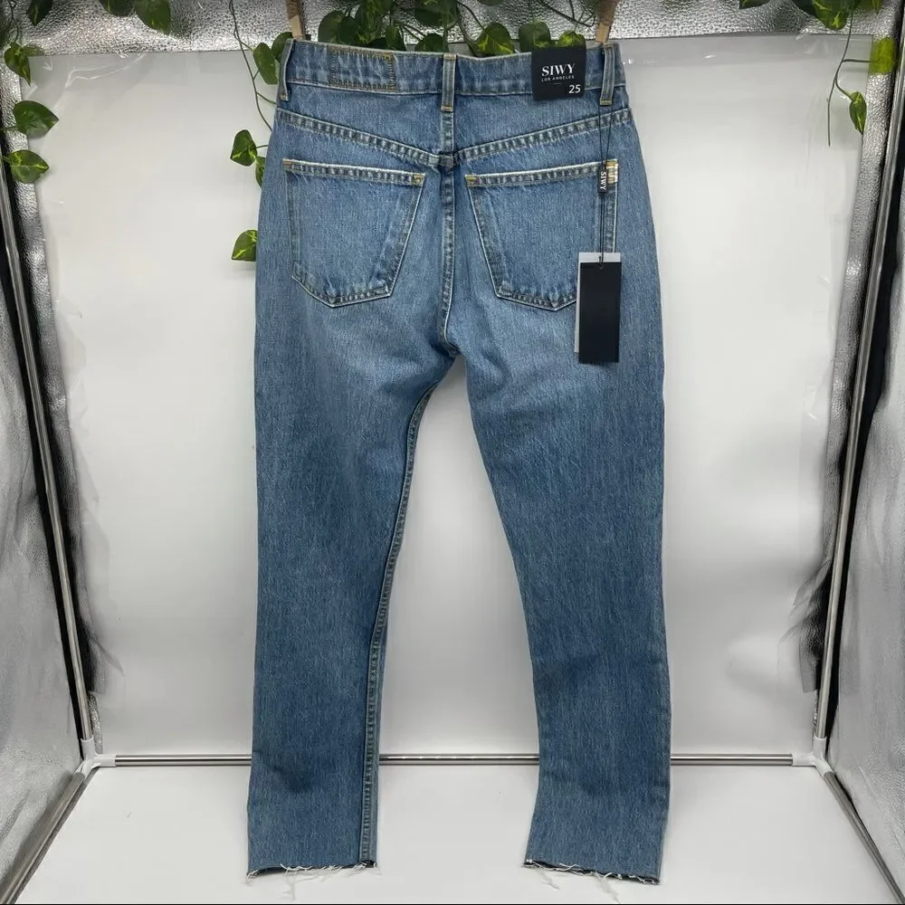 SIWY 5Button Distressed Raw Hem Jeans SIZE 25 NWT